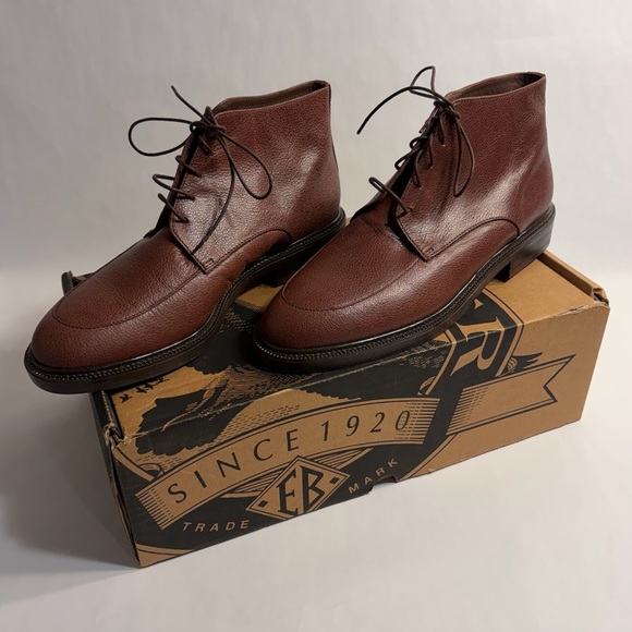 NIB Vintage Eddie Bauer Made in Italy Tumbled Leather Chukka Boots Women's 9 M - Picture 4 of 16